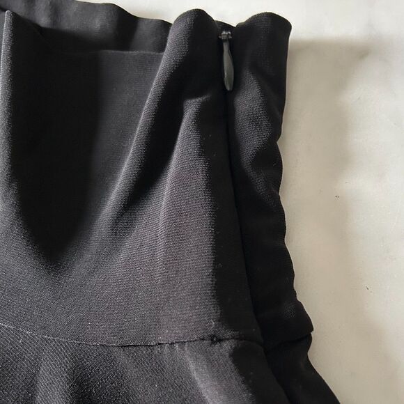 Norma Kamali Turtleneck Black Stretch Knit Neck Zip Long Sleeve-Women's Size XL - Picture 3 of 7